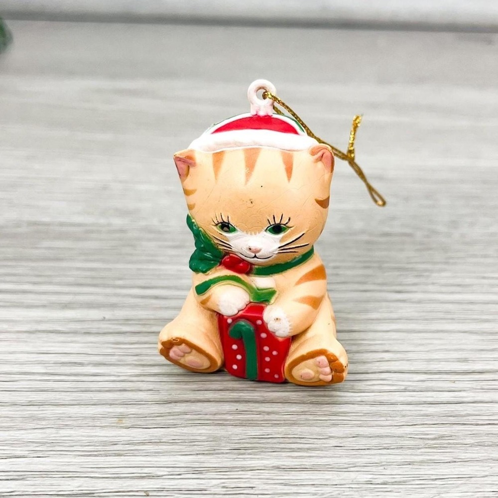 Holiday Cat Ornament - Vintage‎ Kitten Tree Decor